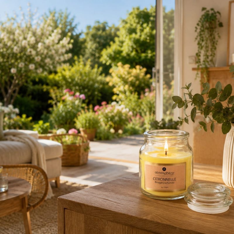 Bougie parfumée citronnelle en verre