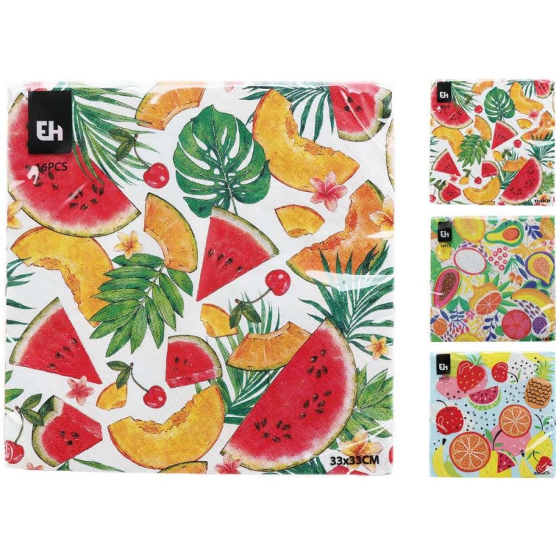 Serviettes de table en papier 33 x 33 cm - x16