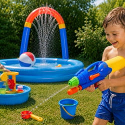 Pistolet à eau multicolore pour enfants 29 cm