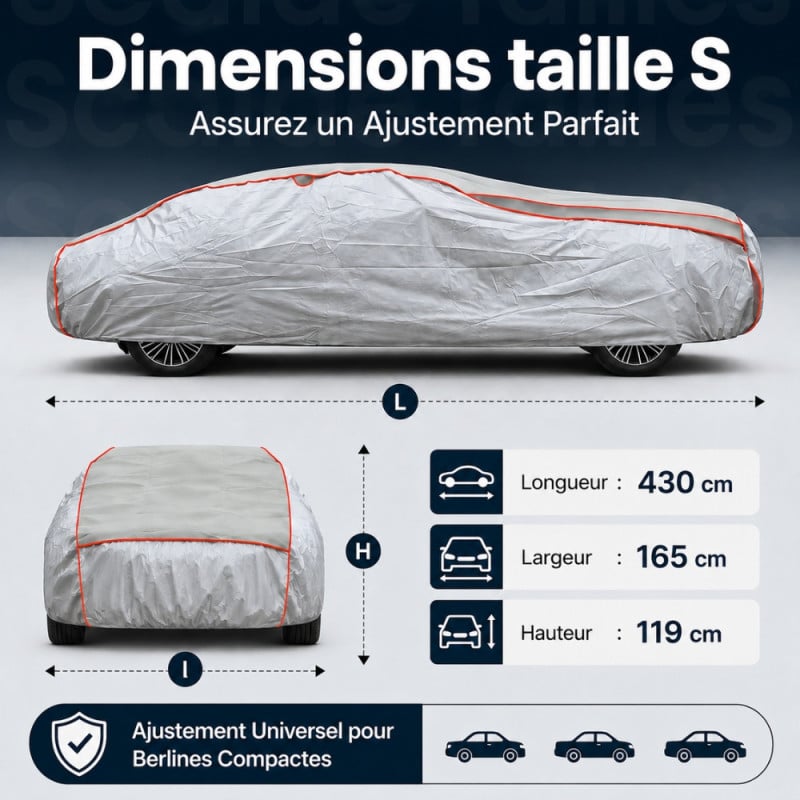 Bâche protection voiture anti-grêle | Shopix