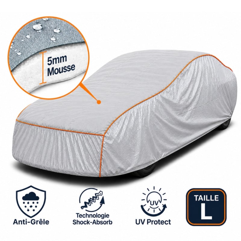 Bâche protection voiture anti-grêle | Shopix