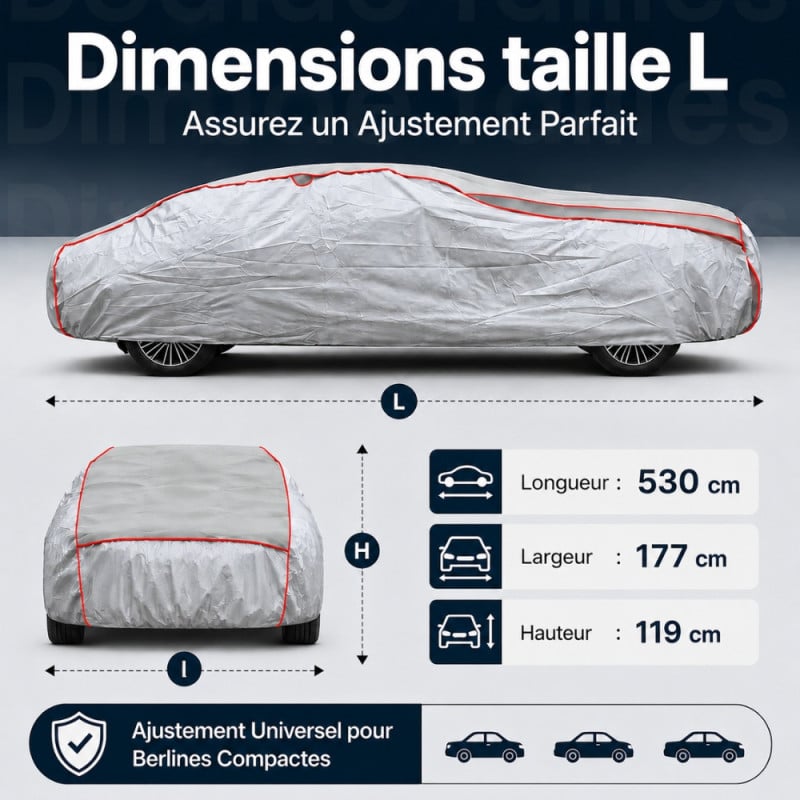 Bâche protection voiture anti-grêle | Shopix