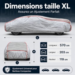 Bâche protection voiture anti-grêle | Shopix