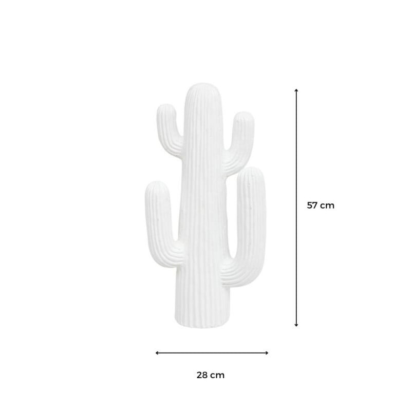 Cactus artificiel blanc 57 cm