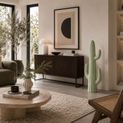 Cactus Artificiel Vert 75 cm - Grande Plante Décorative d'Intérieur