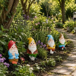 Nain de jardin réservoir d'eau - Olla à planter pour arrosage automatique décora