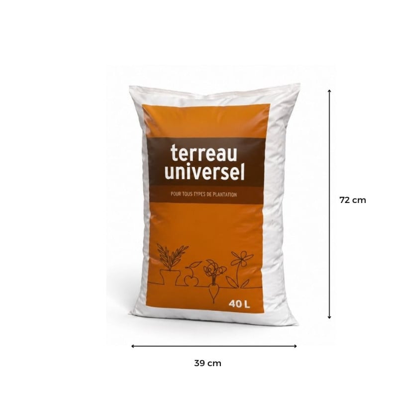 Terreau universel 40 L pour plantes, fleurs et légumes