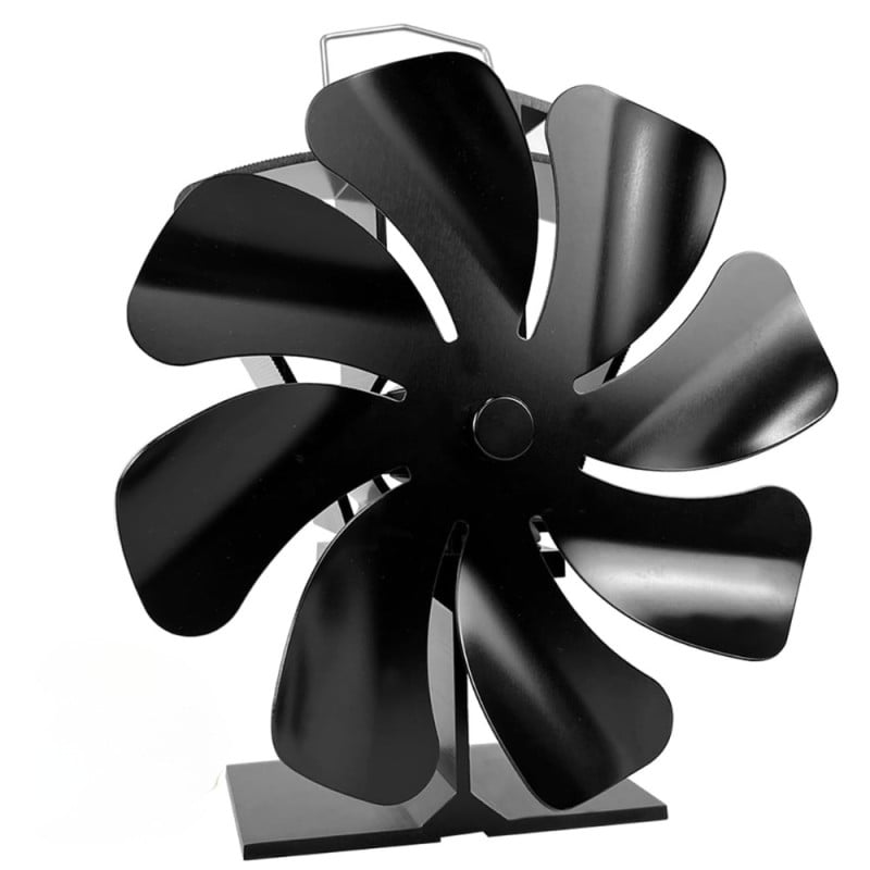 Ventilateur pour poêle à bois sans électricité 8 pales