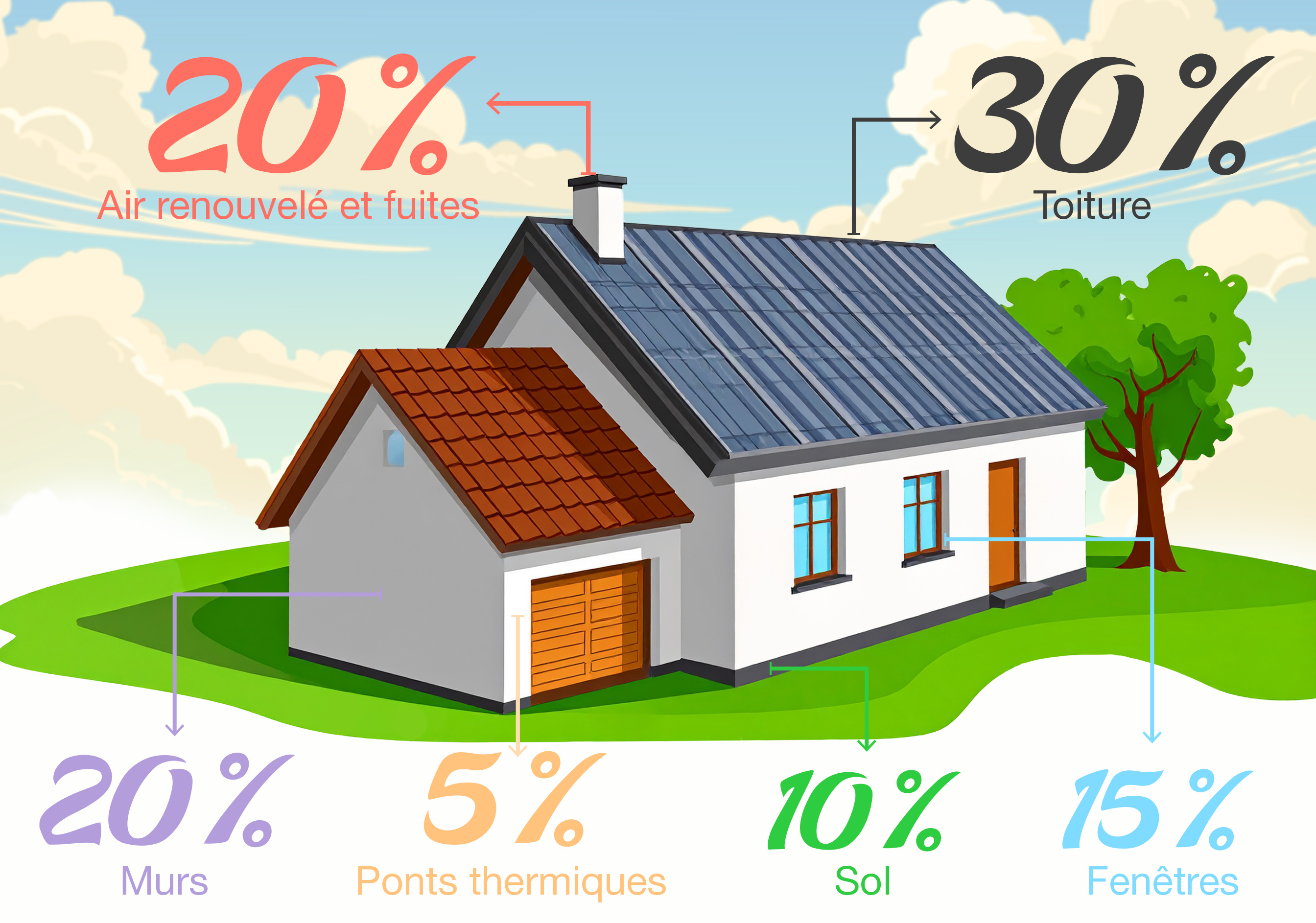 Pertes énergétiques isolation thermique