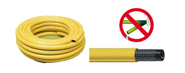 Tuyau d'arrosage tricoté jaune Tuyau d'arrosage tricoté jaune